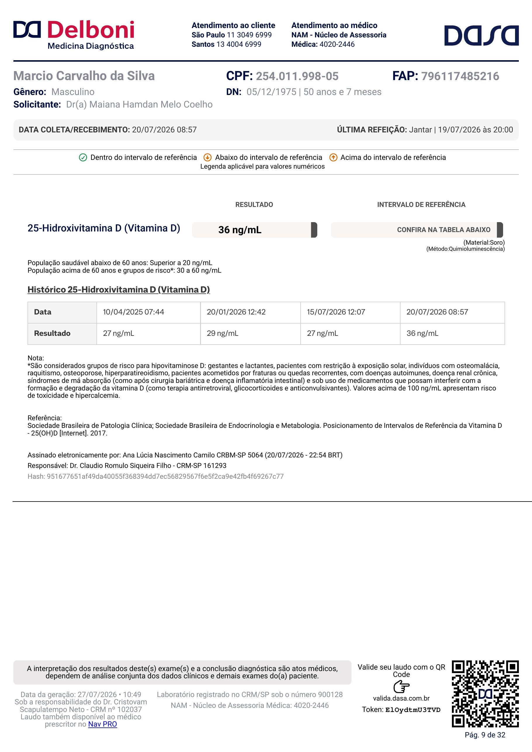 Pagina 9 de 32 do laudo Laudo laboratorial completo