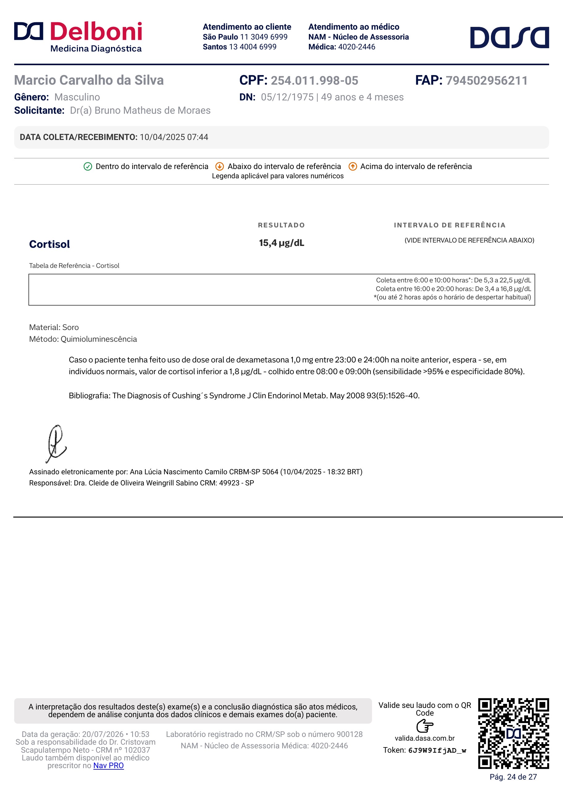 Pagina 24 de 27 do laudo Laudo laboratorial completo